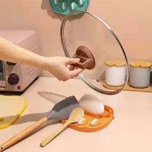 [하프클럽/셀러허브]깔끔홈 2way 냄비뚜껑거치대 조리도구걸이(오렌지)