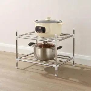 [하프클럽/셀러허브]주방 수납 냄비 뚜껑 거치대 그릇 정리대 선반