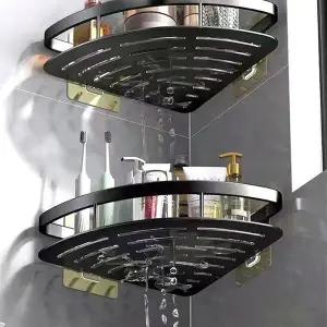 [하프클럽/셀러허브]욕실 코너 선반 화장실 정리 주방 무타공 인테리어 선