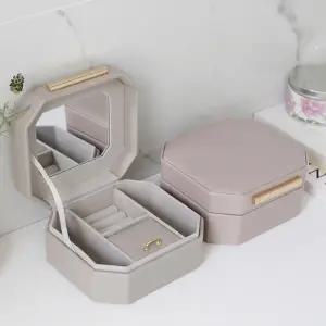 [하프클럽/셀러허브]레자 사각 보석함 귀걸이 반지 악세사리 보관함 박스