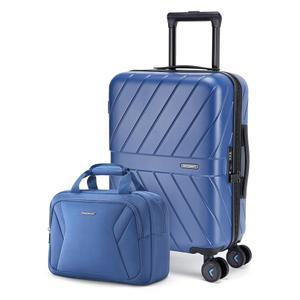 가방스마트 2피스 러기지, 스피너 휠이 달린 여행 가방에 20인치 휴대용, 폴리카보네이트 소재, 파란색