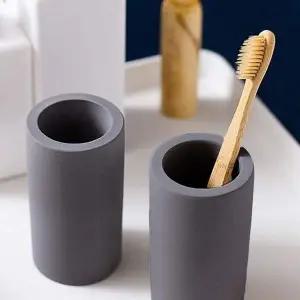 [콩심팥심]규조토 세라믹 칫솔꽂이 치약 스탠드 전동칫솔 흡수건조 거치대