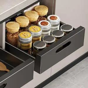 [하프클럽/셀러허브]리빙모던 슬라이딩 레일 선반 주방 정리 인출식 서랍