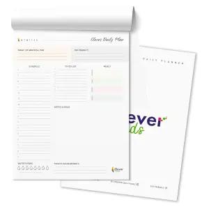 데일리 플래너 티어 오프 패드 ？ 날짜가 없는 데이 8.5인치 x 11인치 50매 포함 메모장 할 일 목록 작업