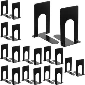 선반용 10쌍 금속 책 끝 사무실 가정용 주방 장식용 헤비 듀티 무거운 검정 보관용 논스키드