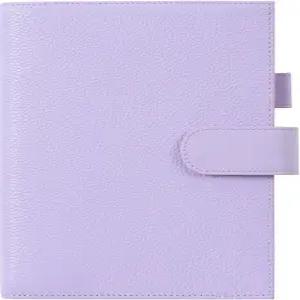 모터머 가죽 A5 노트북 커버 - 펜 루프 카드 슬롯 및 백 포켓(페블-라벤더)으로 호보니치 사촌 스토로지