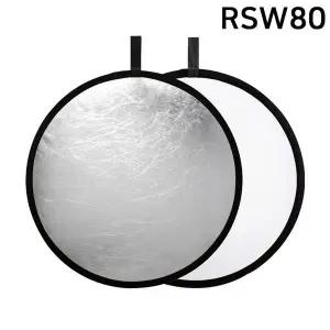 포멕스 사진조명 촬영장비 원형반사판 지름 80cm (RSW80) (실버 화이트