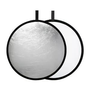 포멕스 사진조명 촬영장비 원형반사판 지름 56cm (RSW56) (실버 화이트