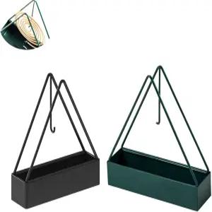 Nentment 2팩 코일 향로 모기 홀더 풀 메탈 삼각형 걸이 트레이 재 캐처 보관 브래킷 수직 스탠드 실내