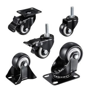 가구 바퀴 피마자 360를 위한 튼튼한 고무 롤러 ° 브레이크 1.5/2 인치 산업용 캐스터 휠