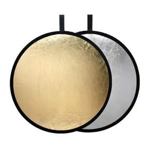 [골드스마일]포멕스 사진조명 촬영장비 원형반사판 지름 56cm (RGS56) (골드 실버