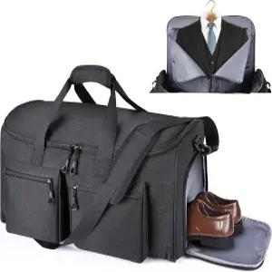 여행용 힐로몬 컨버터블 더플백 남성용 옷걸이 1개에 어깨끈 2개가 달린 정장 1개