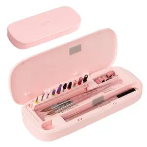 멜로디수지 아크릴 네일 도구 보관함 휴대용 방진 스탠드 디스플레이 홀더 정리함 용기 매니큐어 이파일