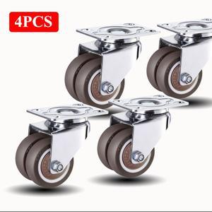 가구용 무거운 하중 캐스터 고무 바퀴  산업용 듀티 2 인치 이동 회전 롤러 휠  손쉽게 브레이크