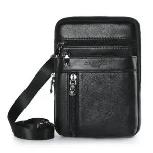남자 미니 가죽 크로스백 어르신 핸드폰가방
