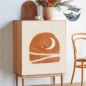 가을 인테리어 패브릭 수납 가리개 커튼 옷장 선반가리개