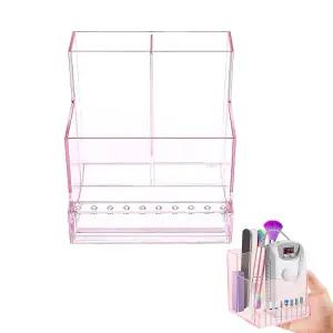 Sealhuan 미니 네일 드릴 기계 및 보관함 전문 아트 연마 비트 홀더 디스플레이 정리함