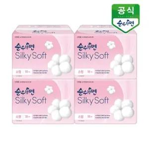 순수한면 생리대 실키소프트 소형 18P x 4팩