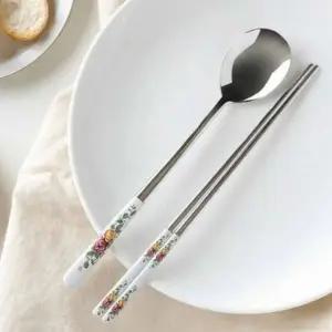 스텐 숟가락 젓가락 1인 한식숟가락 업소용수저세트