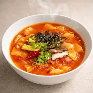 단짠예찬 얼큰 김치 수제비 밀키트 300gx3팩 팩당 김치 육수포함)