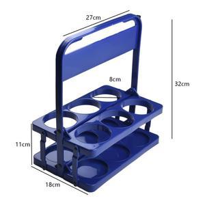 고품질 플라스틱 바구니 맥주 랙 병 홀더 접이식 재사용 가능 6팩 음식 배달