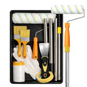 셀프 인테리어 페인트 DIY 9종 세트 롤러 붓 트레이 장대 헤라 커버링 마스킹 테이프 브러쉬 도구 부자재