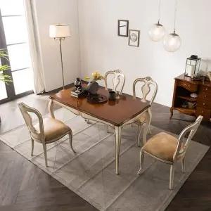 클레식 빈티지 엔틱 빈티지엔틱 엘라 아이보리 식탁의자