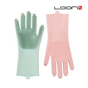 루리 실리콘 수세미장갑 고무장갑 설겆이 애견목욕