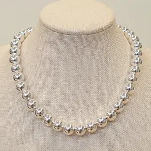 실버 10미리 은볼목걸이 왕볼 볼드