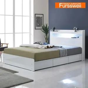 퍼스웰 로즈 LED낮은형수납서랍침대 프레임.슈퍼싱글 UJ_033