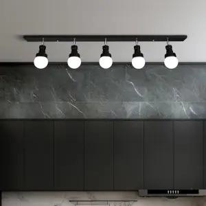 트럼펫 5등 블랙 LED 주방등 부엌등 인테리어 조명