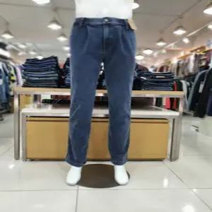 남녀공용 원턱 기모 이지 슬림 스판 청바지 NQI692