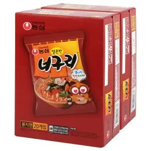 농심 얼큰한 너구리 120g 40개