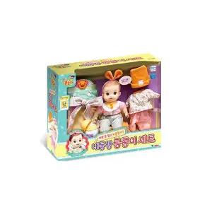 내동생 콩콩이 세트 옷 입고 외출 인형 아기 돌보기 놀이