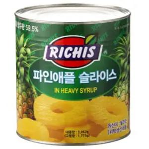 동서 리치스 파인애플 슬라이스 프리미엄 3kg x 6개 한 박스