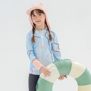 아이스샌드 주니어 아동 여아 래쉬가드 플랩캡 초등학생 중학생 수영복세트 BR-355119