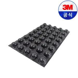 3M 범폰 SJ5027 검정 원형 벌크 40개입 소음 충격 미끄럼 방지 패드