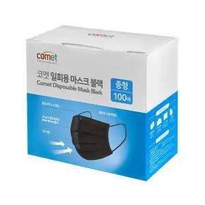 중형 일회용 마스크 M 100개입 블랙 1개 one option