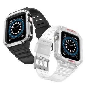 애플워치 SE 3 호환 스트랩 지샥 풀커버 일체형 케이스 시계줄 줄질 밴드