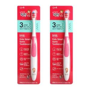 지앤마 엄마맘에 착한 유아 전동칫솔 3단계 여아용, 2개