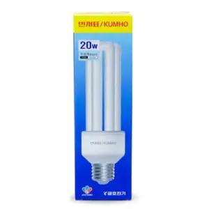 번개표 삼파장 전구 20w/램프/욕실/형광등/소형/삼파장등/주백색/화장실/LED/LED등/소캣/욕실등/백열등색