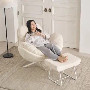 일마레하우스 휴 1인용 패브릭 안락 수유 의자 360도 회전 1인용 쇼파