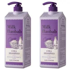 밀크바오밥 세라 헤어 모발 베스트 샴푸 베이비파우더 1.2L 2개