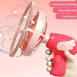 몽테조이새롭고  이중 버블 블로잉 장난감 야외 건 머신 훌륭한 선물 선택 및 휴일 장난감으로 완벽합니다.