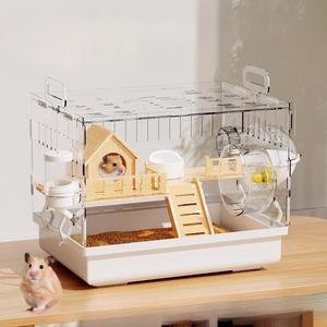 햄스터 케이지 투명한 설치류 빌라 저빌 사육장 마우스용 드워프 럭셔리 액세서리 시리아