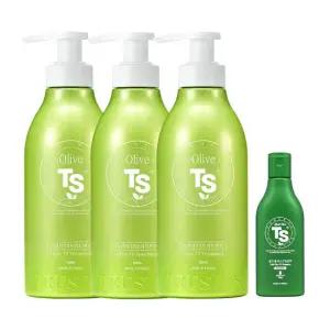 [티에스] TS 올리브 트리트먼트 500g 3개 + TS 골드플러스 샴푸 100g 1개