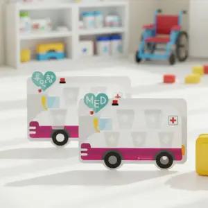 루미루미 구급차 투약함 DIY 아크릴컵 투약컵 약보관함 약통 안내판 어린이집 유치원 환경판