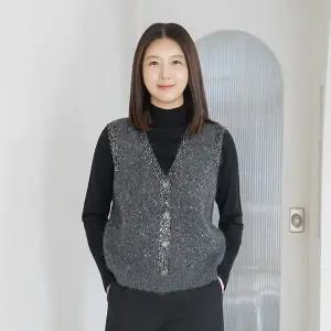 [마담4060]엄마옷 마담4060 블링로즈니트 데일리 여성 조끼-RVE2601017-