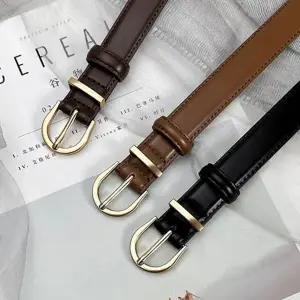 여자 가죽 벨트 데일리 심플 허리띠 여성 가죽 벨트 원피스 악세사리 청바지 캐주얼 합성 정장 고급