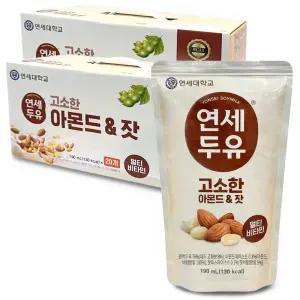 연세두유 고소한 아몬드&잣 파우치 190ml 40팩 / 칼슘, 시니어